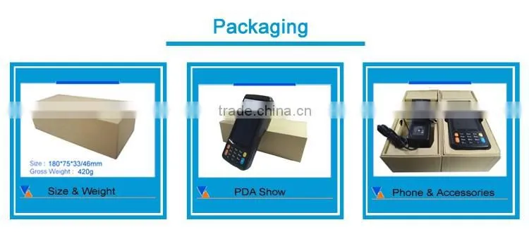 Android handheld POS 1d 2d barcode scanner and thermal printer