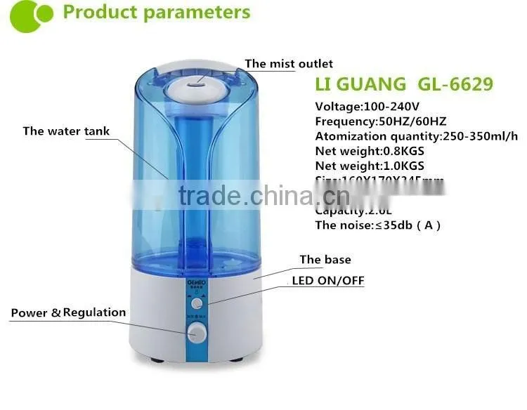 Wholesale night light aromatic oil diffuser GL-6629
