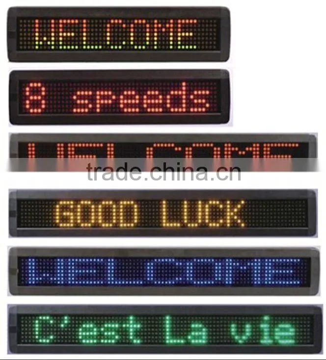 Sinoela led scrolling message name badge, led name badge with cover, rechargeable led name badge
