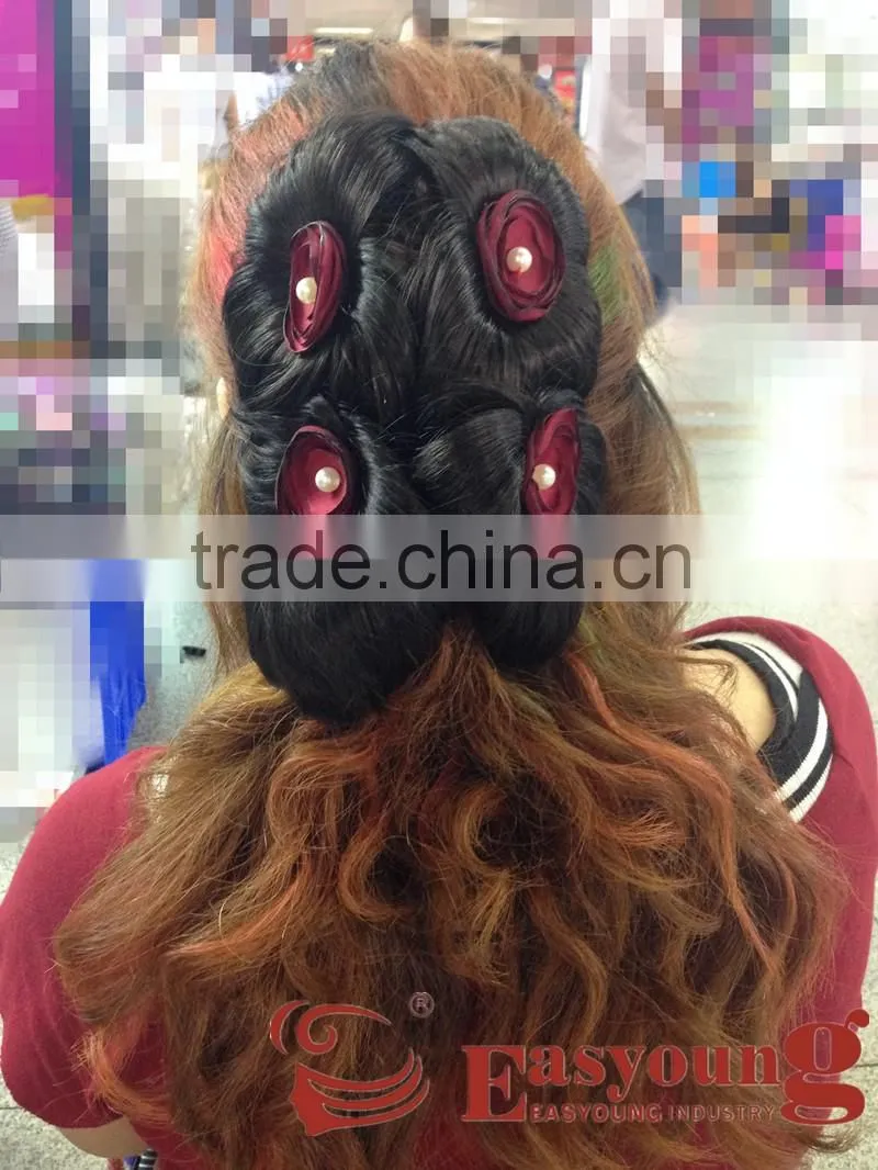 Wholesale Synthetic hair pieces, claw clip hair updo