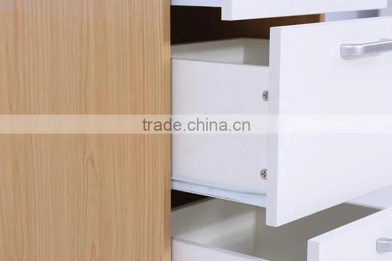 NOAHSION Beautiful Melamine Night Stand Or Drawer Chest With 3 Drawers
