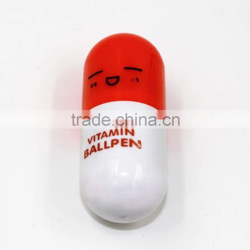 Pill Ball Point Pen Telescopic Vitamin Capsule Ballpen Stationery