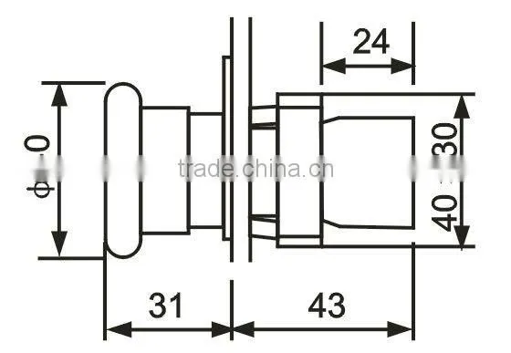 40mm waterproof red mushroom push on push off switch ,grade A ,silver contact LA167-B2-BT,B2-BX