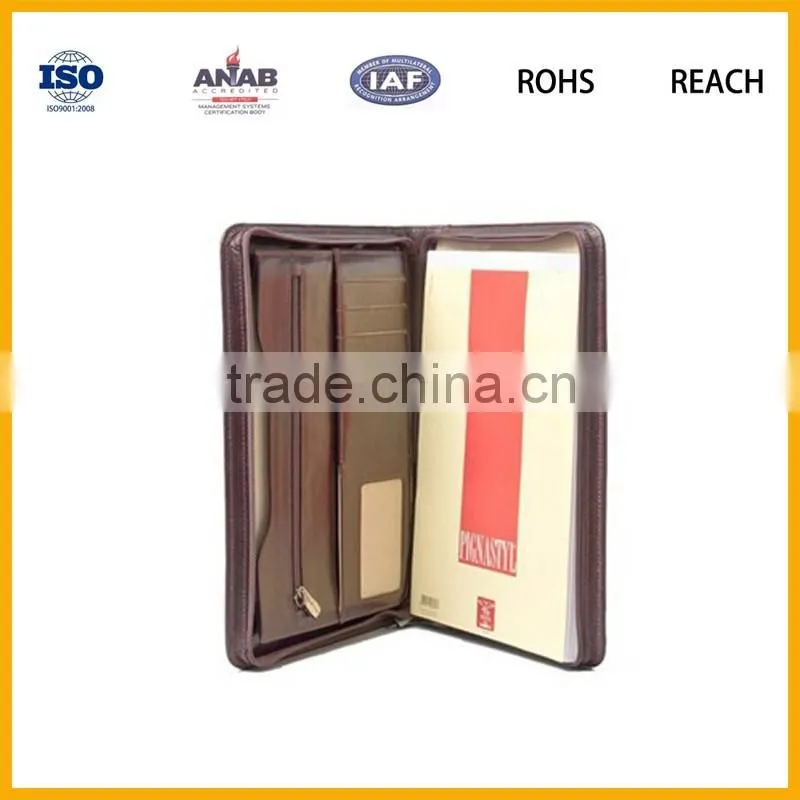 notebook cover files bag with padfoilo pocket and pen card holder