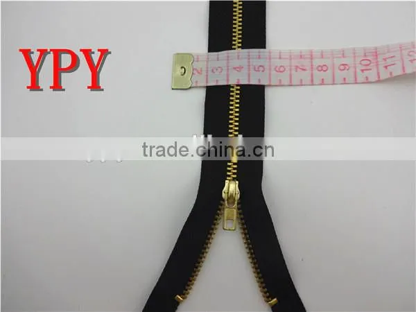 zipper, metal material, for leather bag