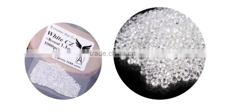 1.1mm A Round Brilliant Cut Small CZ Stone as Grains of Sand