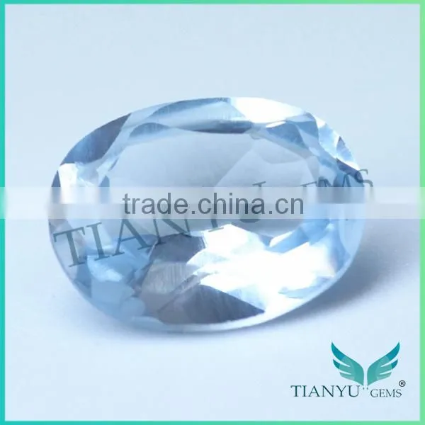 105# oval shape aquamarine green spinel loose stones