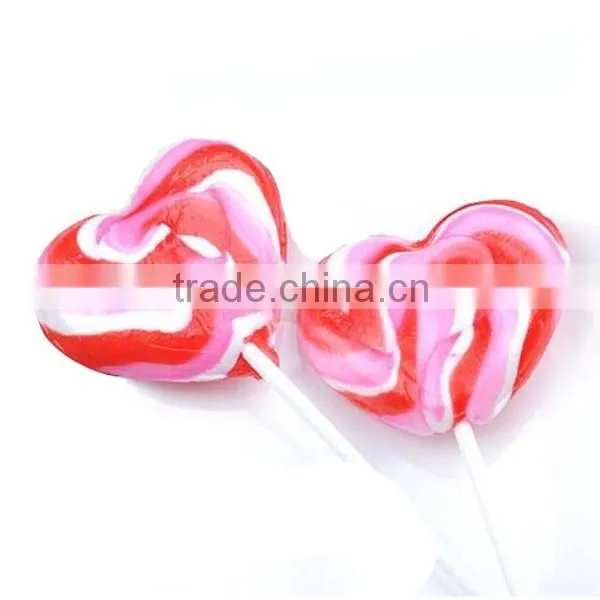 Strawberry Flavours Peach Hearts giant lollipop