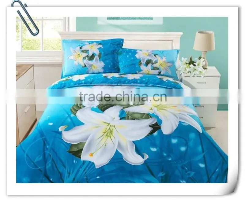 100% polyester fabric 2016 bright colors flowers fabric brushed soft fabric of china