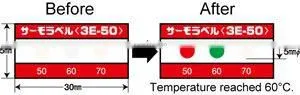 3 level industrial temperature indicator label for electric motor connection