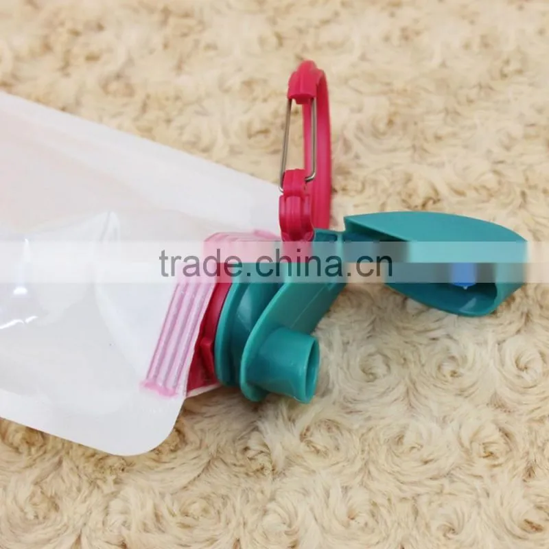 PE folding foldable sport water bottle water bag for travelling