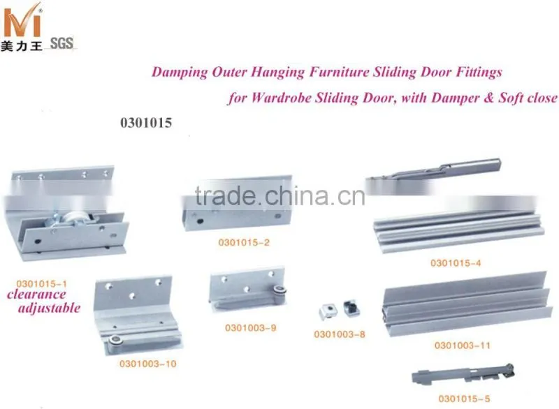 Outer Hanging Soft Closing Wardrobe Sliding Door System