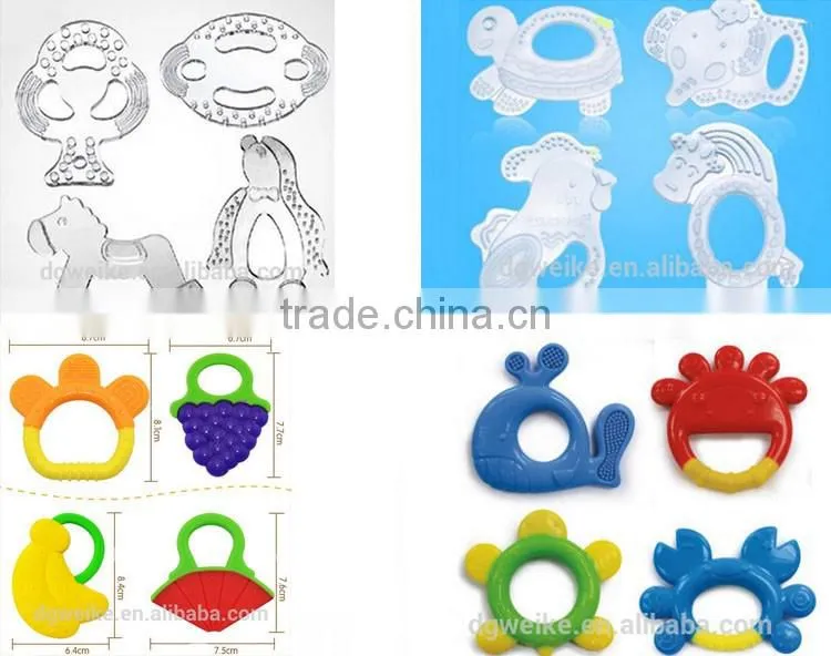 Custom Silicone gel Toy Baby Teething Ring
