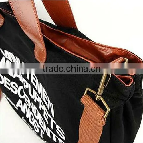 2015 Cheap Big English Letter Canvas Shoulder Bag handbag For Unisex Wholesale BCC006
