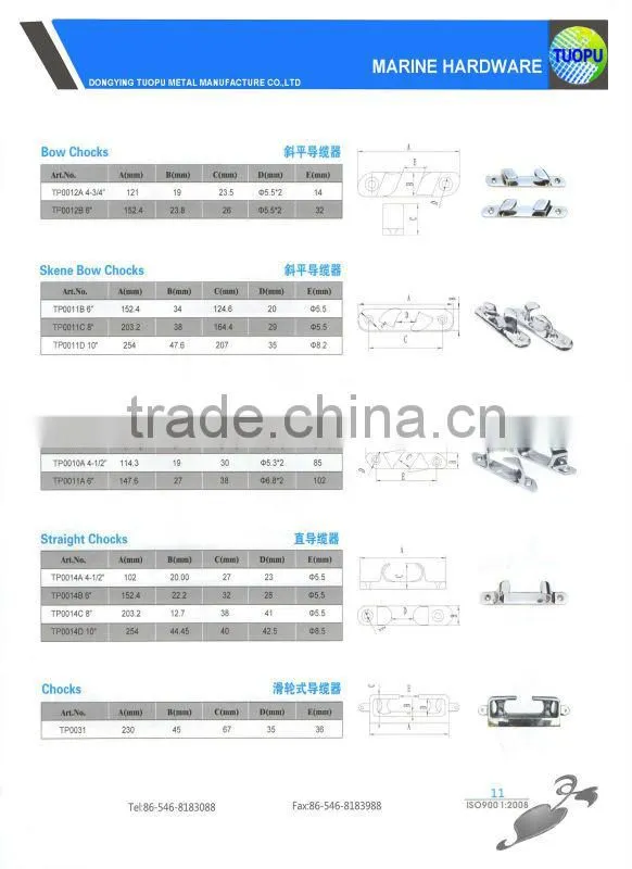 China wholesale Marine Stainless Steel Oval Hawse boat outfitting stainless steel yacht anchor oval hawse