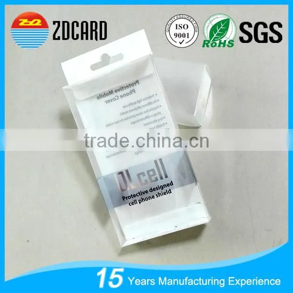 Custom size transparent plastic mobile cell phone case packaging box