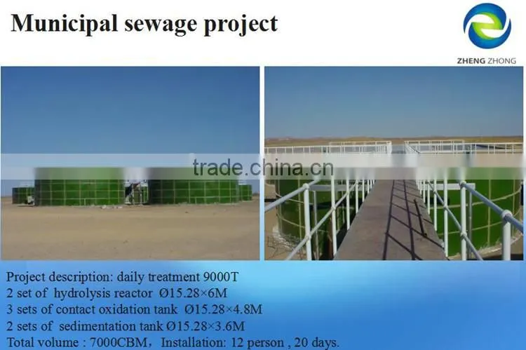 expandable domestic wastewater treatment plant equipment with low project cost