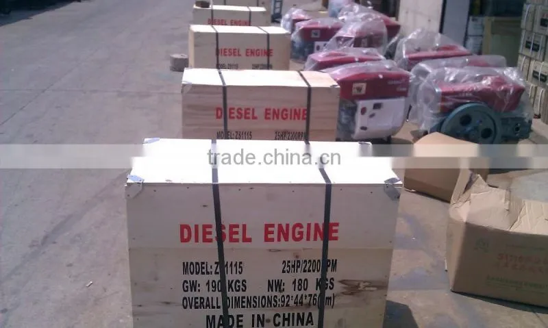 JD1300 diesel engine best quality single cylinder diesel engine with radiator