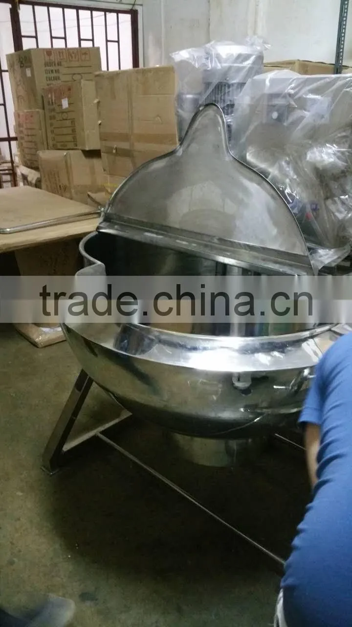 Sanitary double jacketed steam heating jacketed kettle