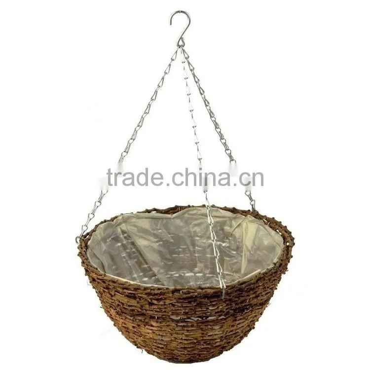 Planter fiber handcraft decorative hanging basket hanging plant pots