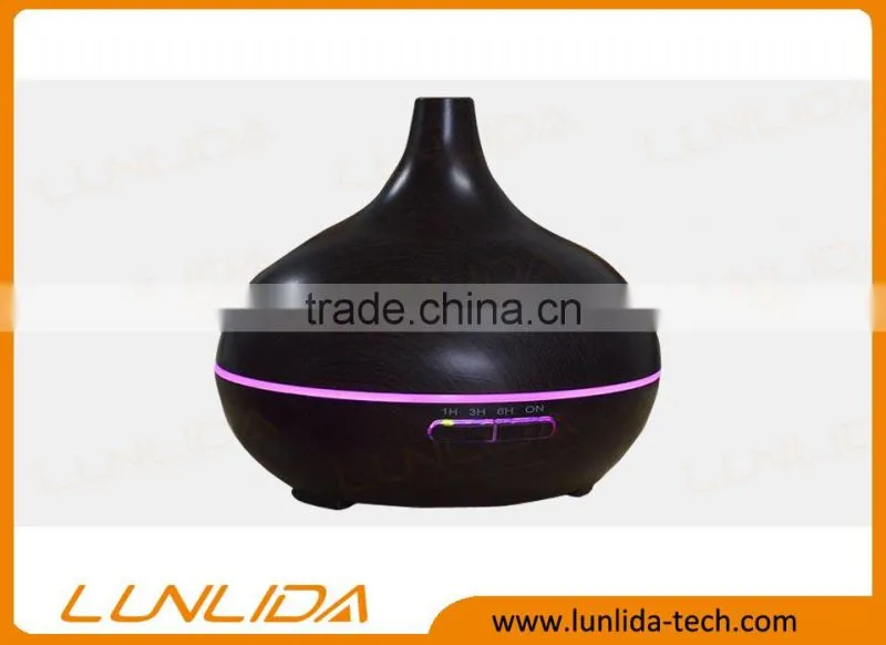 Ultrasonic aroma diffuser with colorful lights for ultrasonic essential oil 300ml capacity