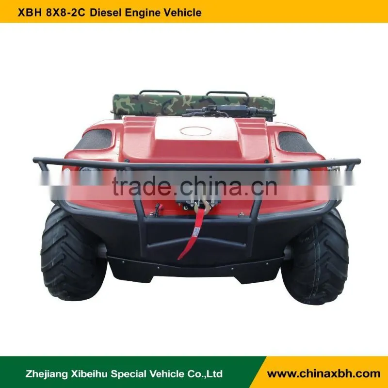 XBH 8X8-2C Diesel-engine vehicle transportation cart 8 wheels All-terrain Amphibious Vehicle anfibio ATV