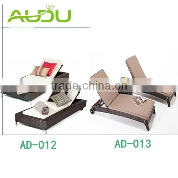 Audu Leisure Rattan Outdoor Sun Lounger With Canopy