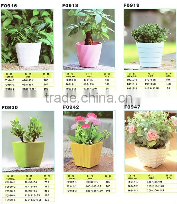 Attractive colorized eggshell shape plastic flower pot