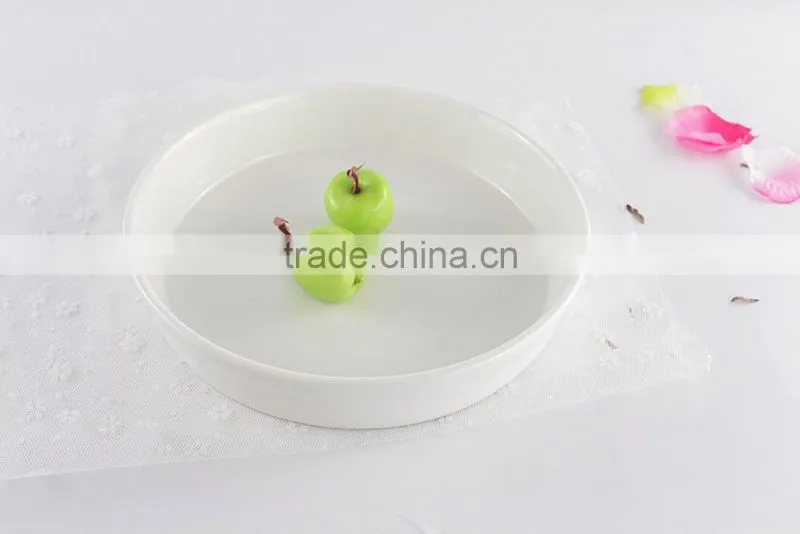 Hospitality hotel supply round eco-friendly porcelain plates bakeware
