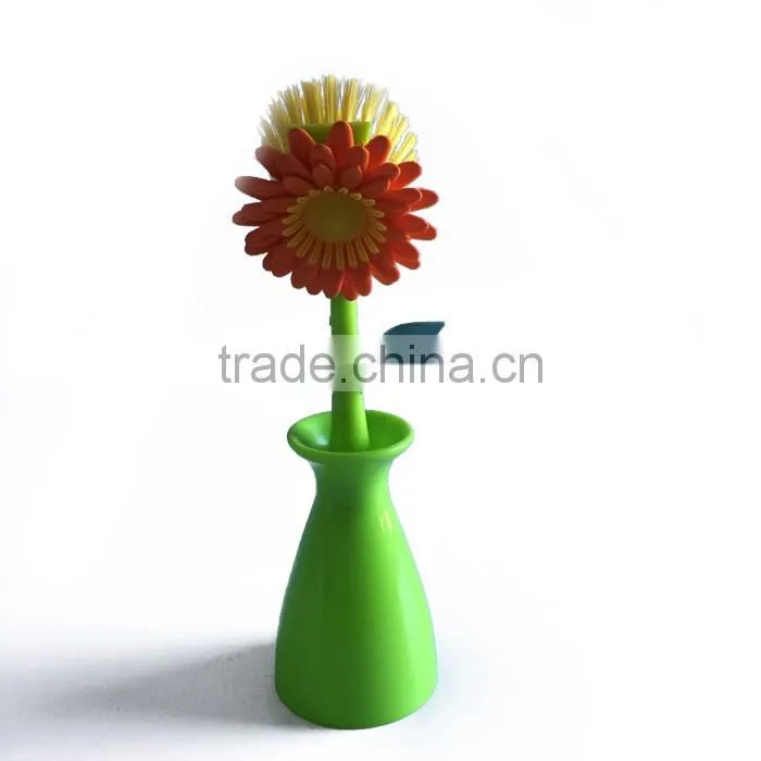 Flower Shaped Plastic Pan Brush