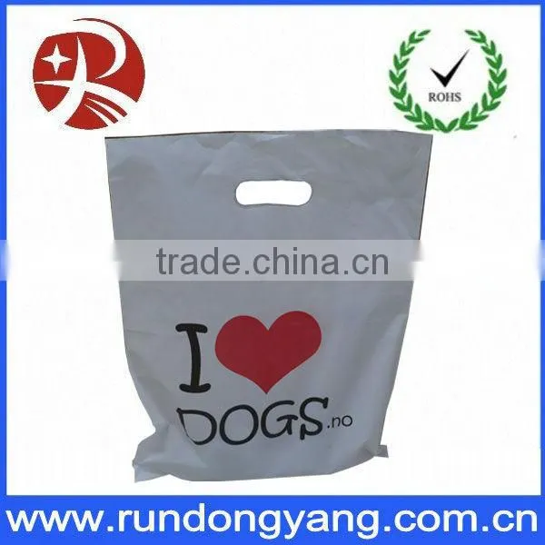 Recyclable patch handle PE plastic shopping carrier bags