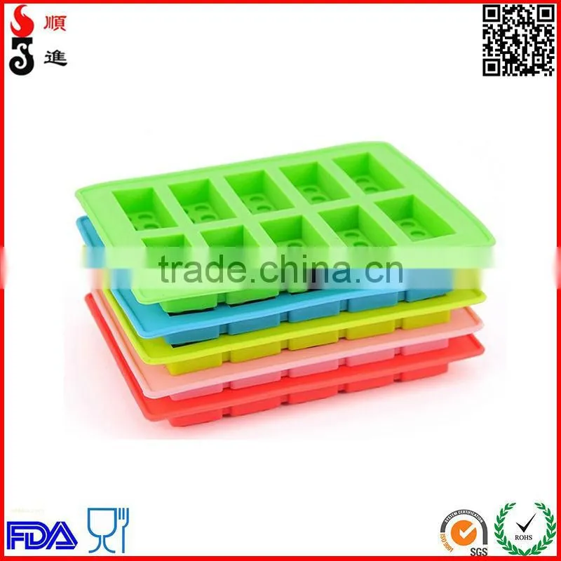 Brick Ice Cube Tray Silicone Mould Build Fun Ice Bricks Party Chocolate