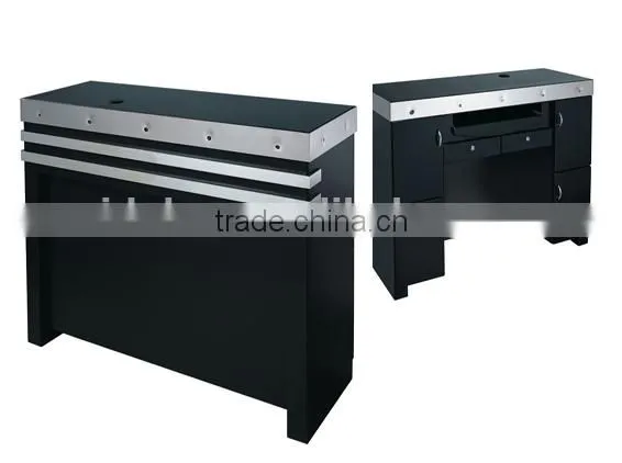 Nail salon reception desk Solid wood office table design receptionist table F-C31
