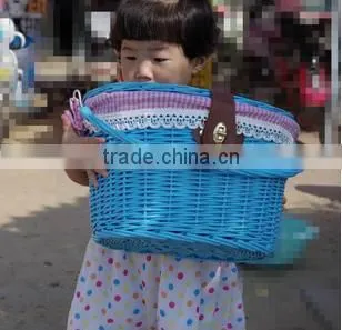 hand woven Shopping Wicker Bike Basket