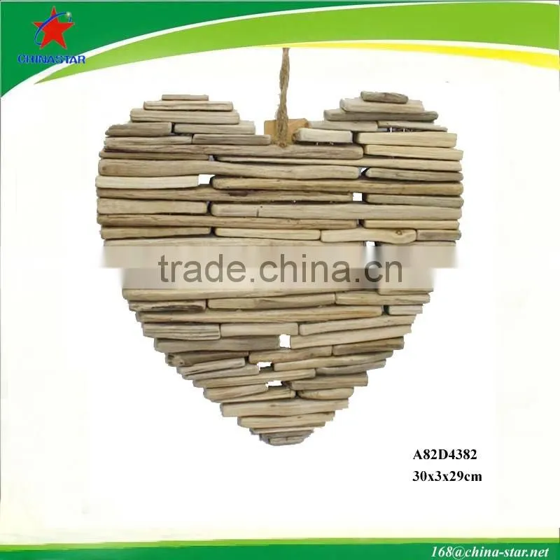 decorative hanging solid wood heart