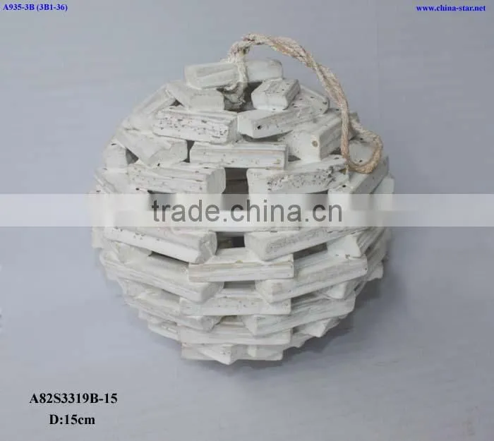 round wooden lantern for christmas