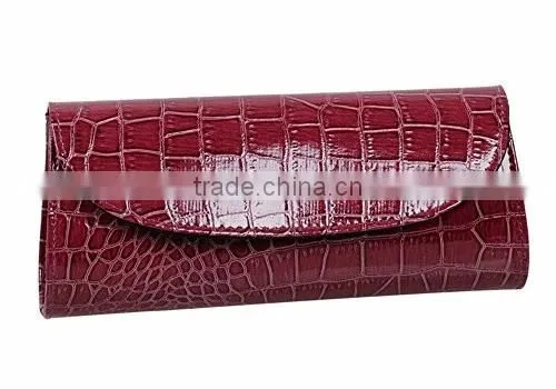Womens Envelope Evening Patent Croc Skin Embossed Party Clutch