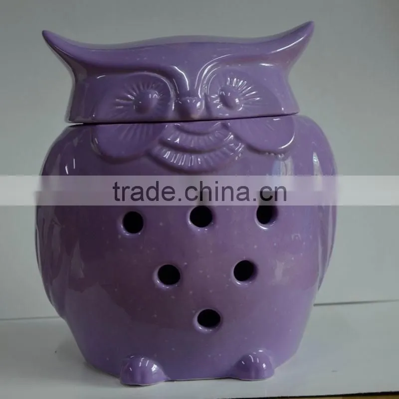 factory direct owl cookie jar ceramic storage jar with lid