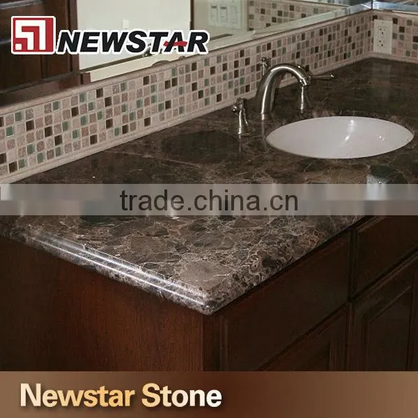 Newstar polished precut dark emperador countertop marble countertop