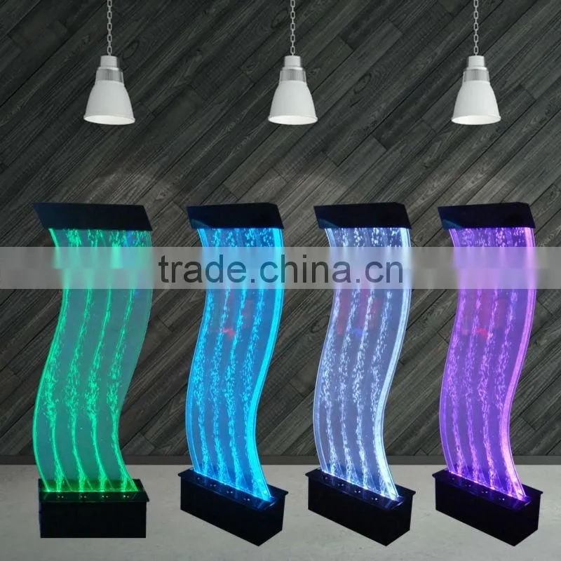 S shape led water bubble screen living room decoration