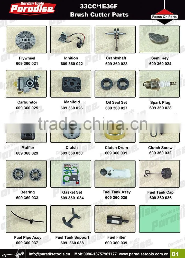 33cc Grass Trimmer Single and Easy Starter Assy