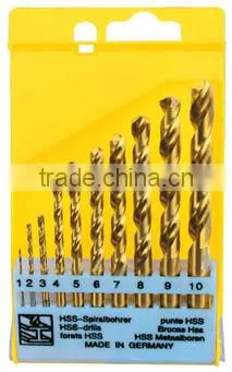 DIN 338 standard HSS twist drill set, union twist drill