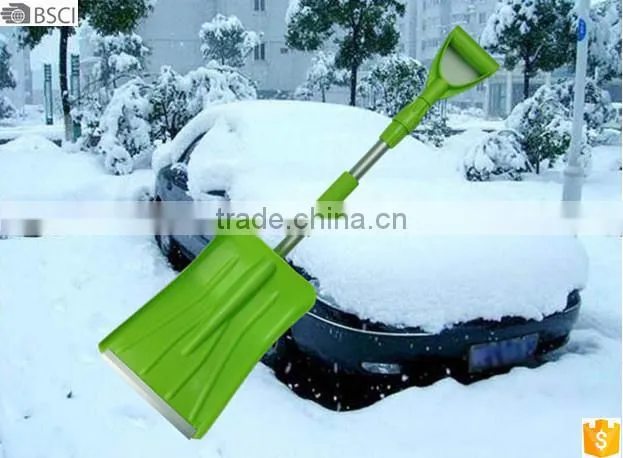plastic telescoping snow shovel with scraper