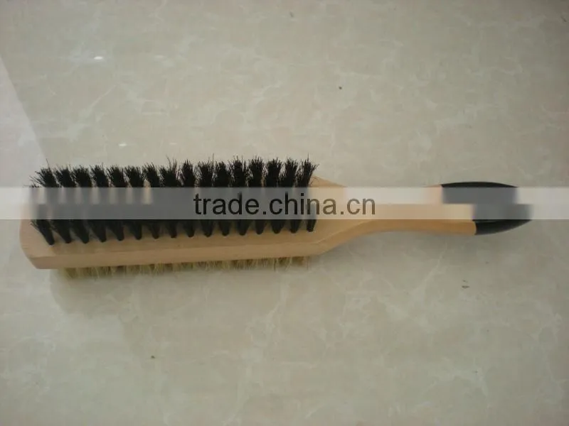 Doulbe side wooden shoe brush