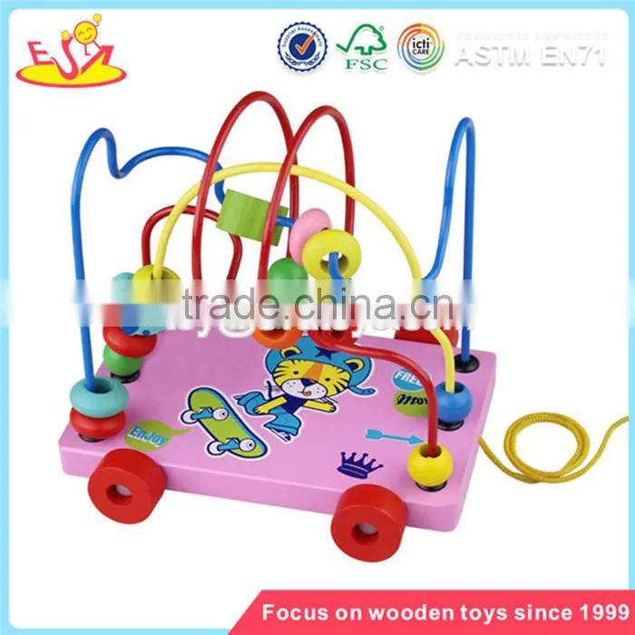 Wholesale new fashion wooden beads toy hottest kids wooden the sea around beads toy W11B052