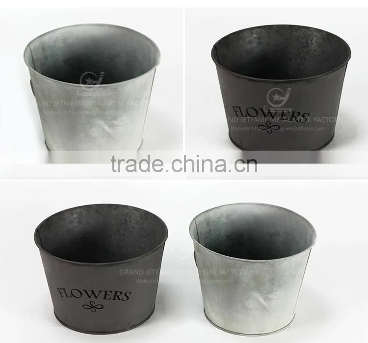 galvanised metal planters outside pots for plants galvanized plant pot