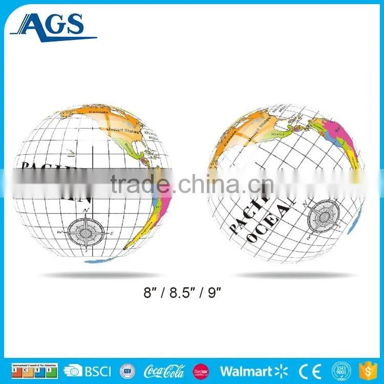 Low price custom world map non-toxic pvc toy balls