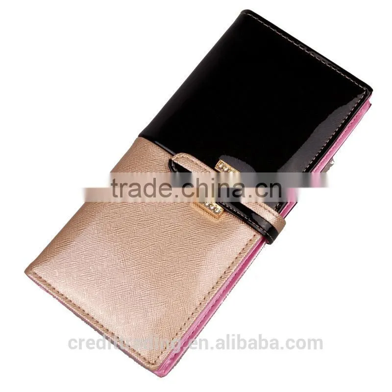 high quality long pu wallet for women
