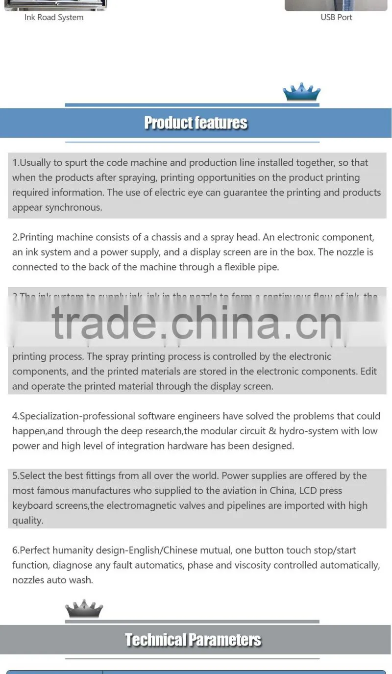 Perfect Laser- Carton continuous Industrial Inkjet Printer/ Case Coder/ Box expiry date printing machine