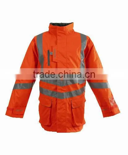 3M High Vis Lined Winter waterproof Storm Coat